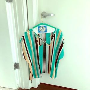 BCBGeneration flowy striped top- size L